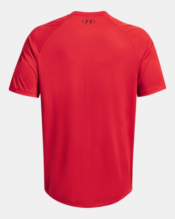Men's UA Tech™ Print Fill Short Sleeve, Red, pdpMainDesktop image number 5